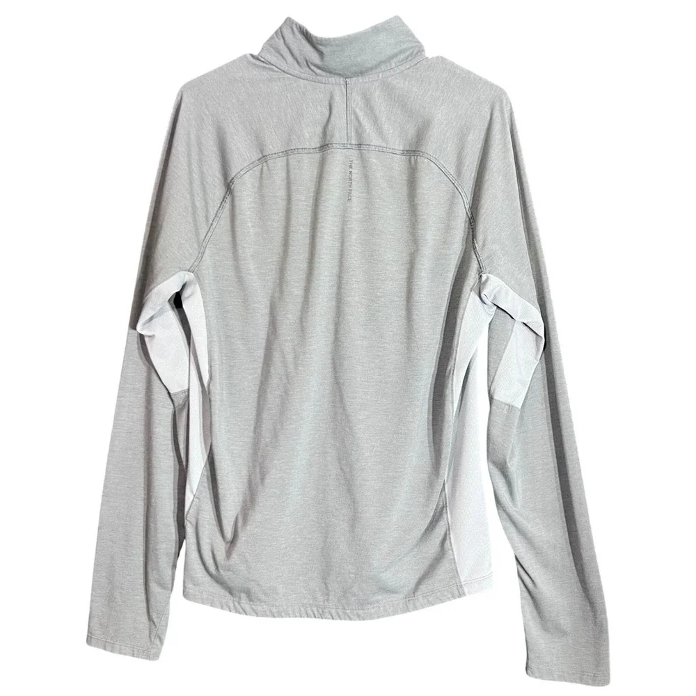 The‎ North Face Mens Size Medium FlashDry 1/4 Zip Pullover Grey Heather Gorpcore